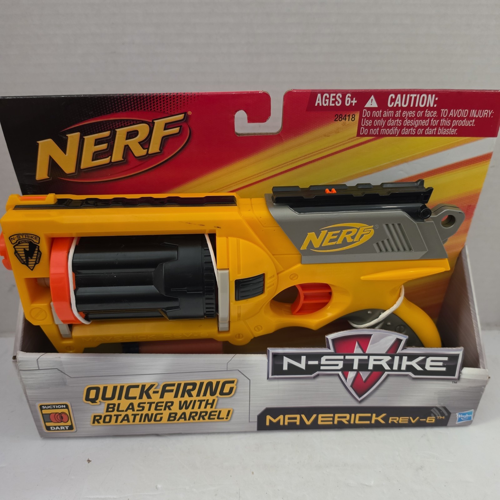 NERF N-STRIKE Marverick Rev-6 Quick Firing Blaster Dart Gun
