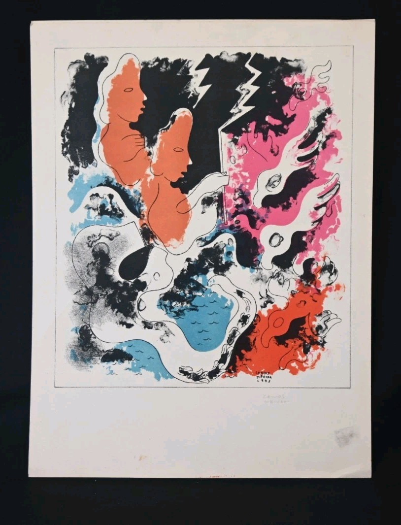 Carlos Mérida Estampas del Popol-Vuh Signed Original Print Rare Lithograph 9 Pla