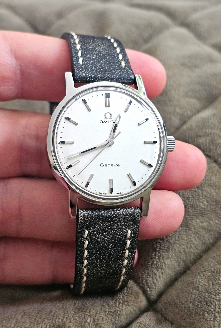 OMEGA 1970s 35mm Cal. 601 Ref. 135.070 Hand Made Leather Strap