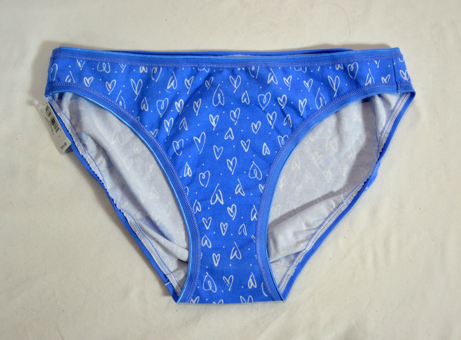 NWT M Love Gap Stretch Cotton Blue Hearts Bikini Panties Panty Underwear #355794