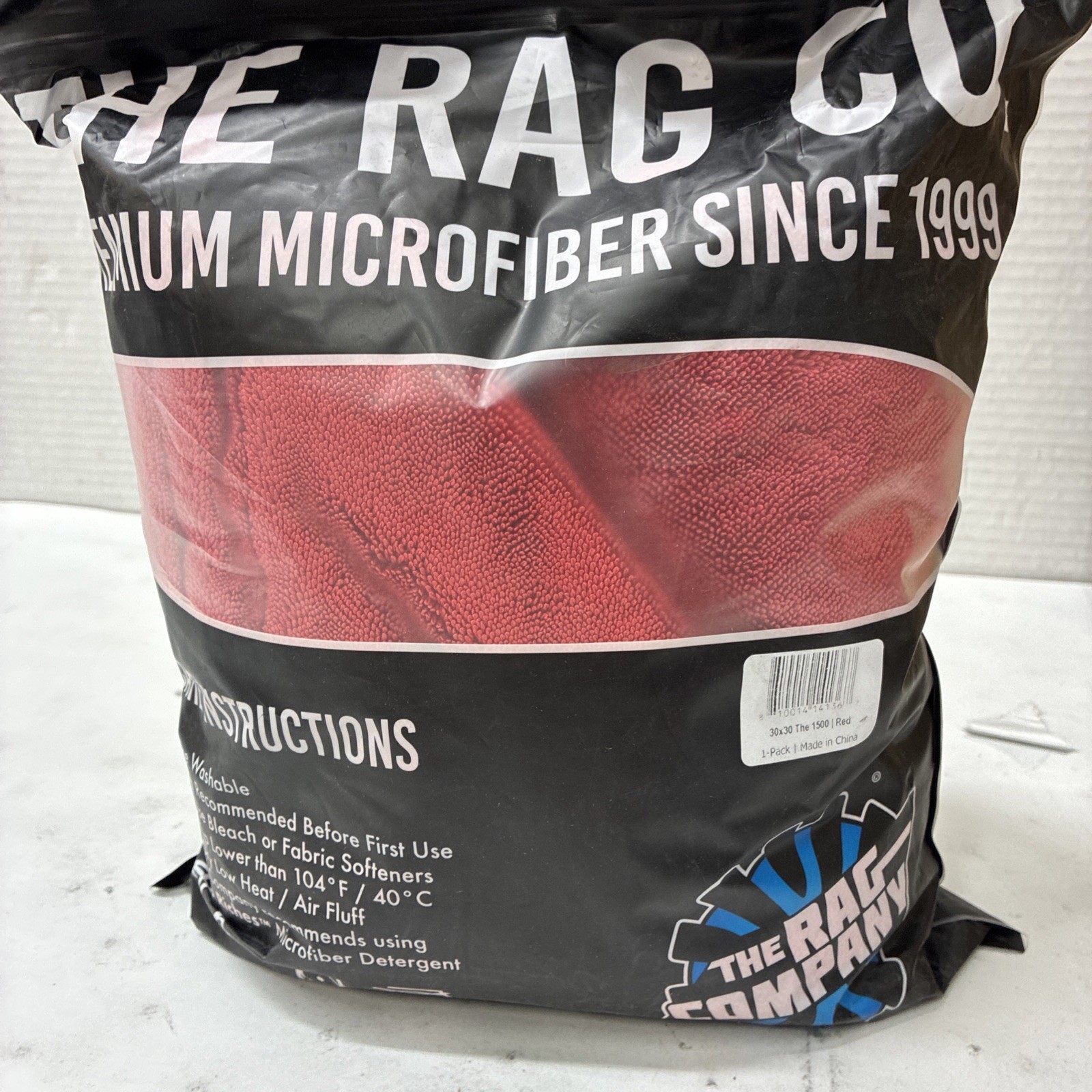 The Rag Company - 1500 - Heavy Duty Car Drying Towel; 30in x 30in, Red The Rag Company - 1500 - Heavy Duty Car Drying Towel; 30in x 30in, Red