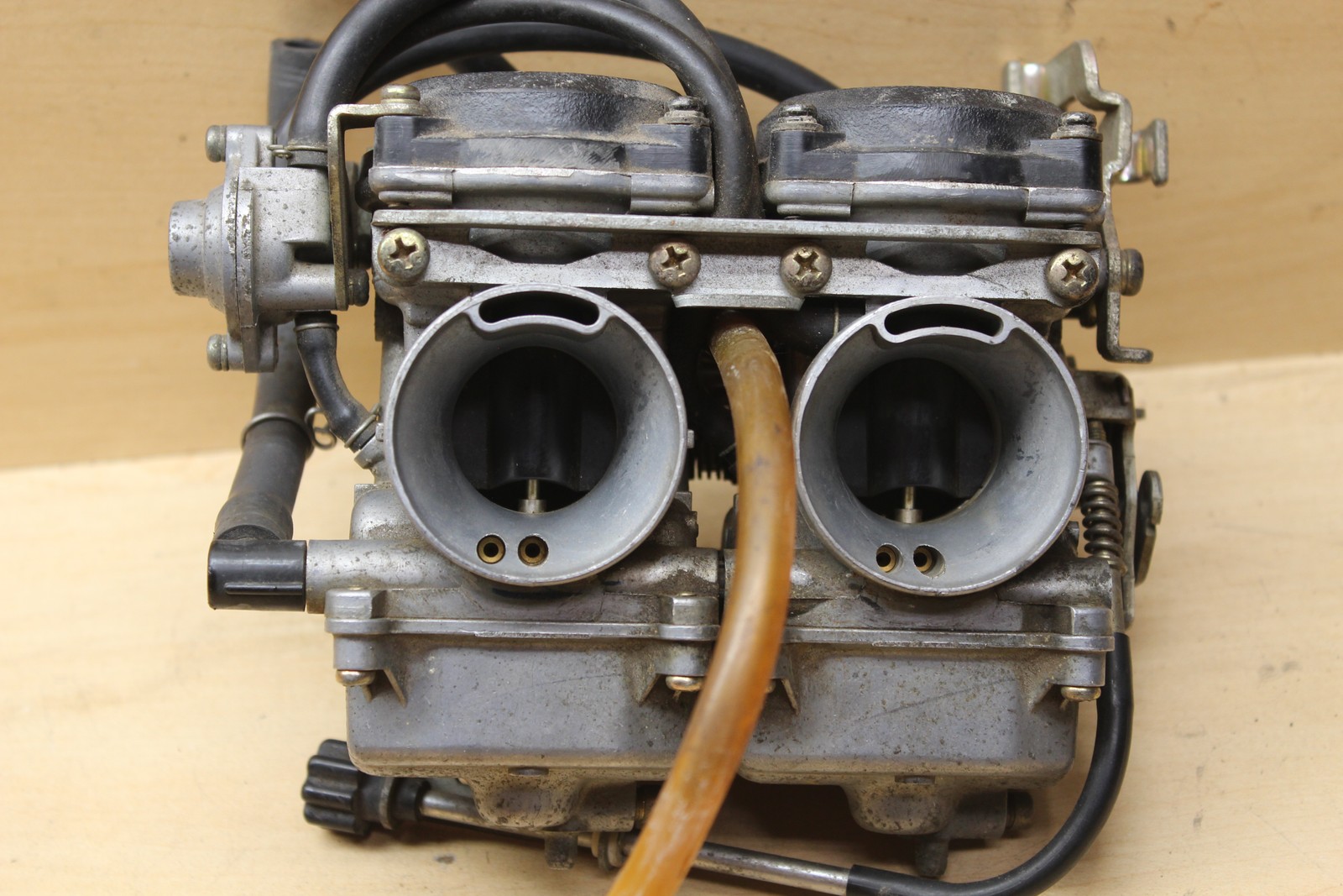 88-07 KAWASAKI NINJA 250R CARBS CARBURETORS OEM FUEL INTAKE KEIHIN GOOD