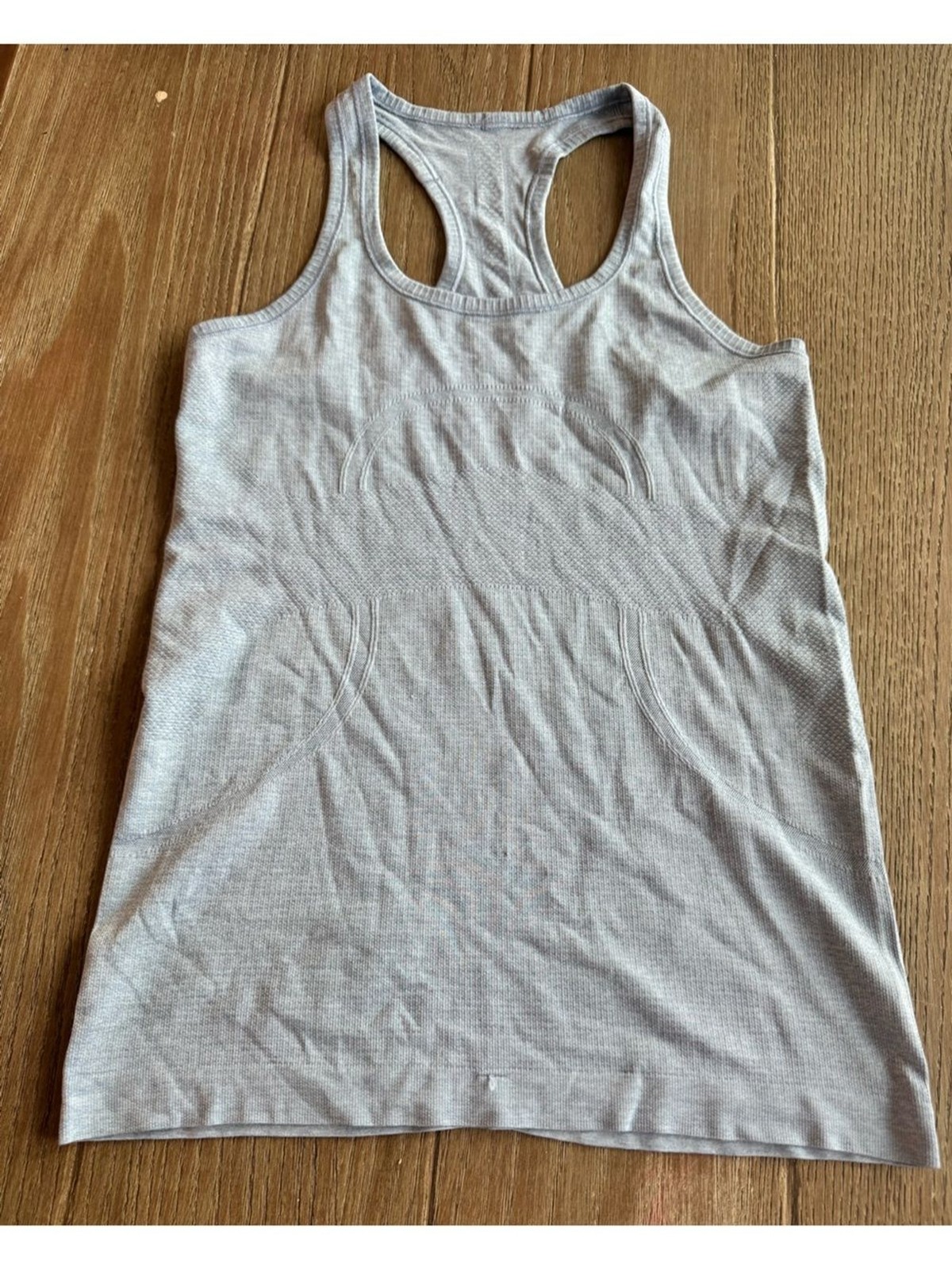 Lululemon Swiftly Tech Racerback Tank Size 8 Gray Blue Lululemon Swiftly Tech Racerback Tank Size 8 Gray Blue