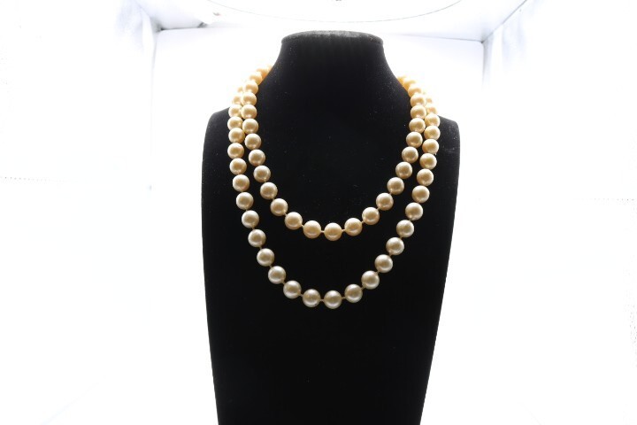 Cream Pearl-Style Endless Necklace