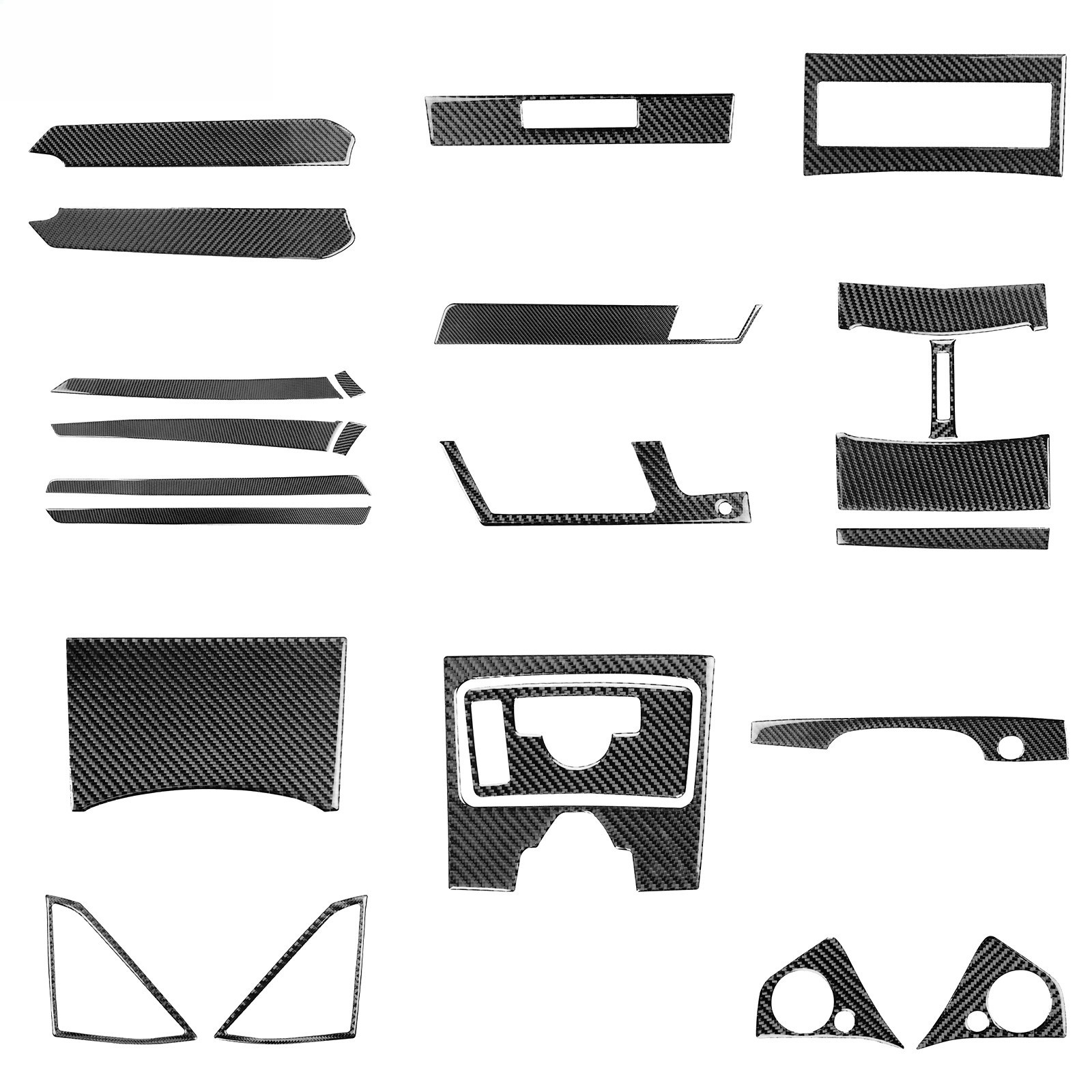 24pcs For Benz E-Class W212 S212 2011-2015 Interior Cover Real Carbon Fiber Kits