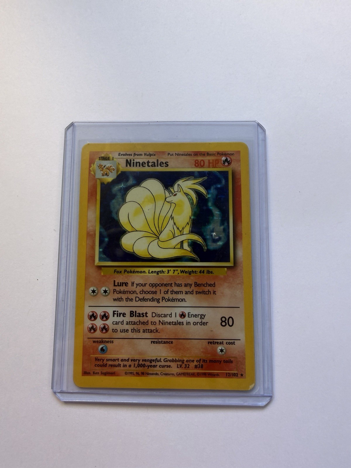 Pokémon TCG Ninetales Base Set 12/102 Holo 1999-2000 Wizards Base Set Holo Rare Pokémon TCG Ninetales Base Set 12/102 Holo 1999-2000 Wizards Base Set Holo Rare