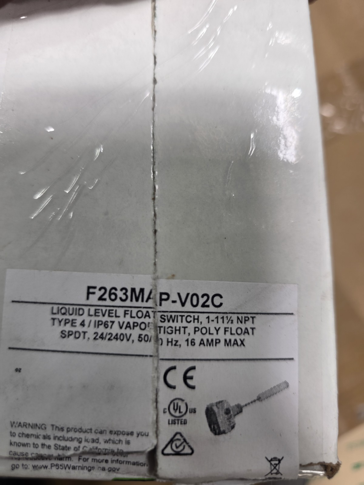 Baltimore Aircoil Co Float Switch F263MA-3P-V02C 24/240V SPDT 1-1/2 NPT 310620 Baltimore Aircoil Co Float Switch F263MA-3P-V02C 24/240V SPDT 1-1/2 NPT 310620