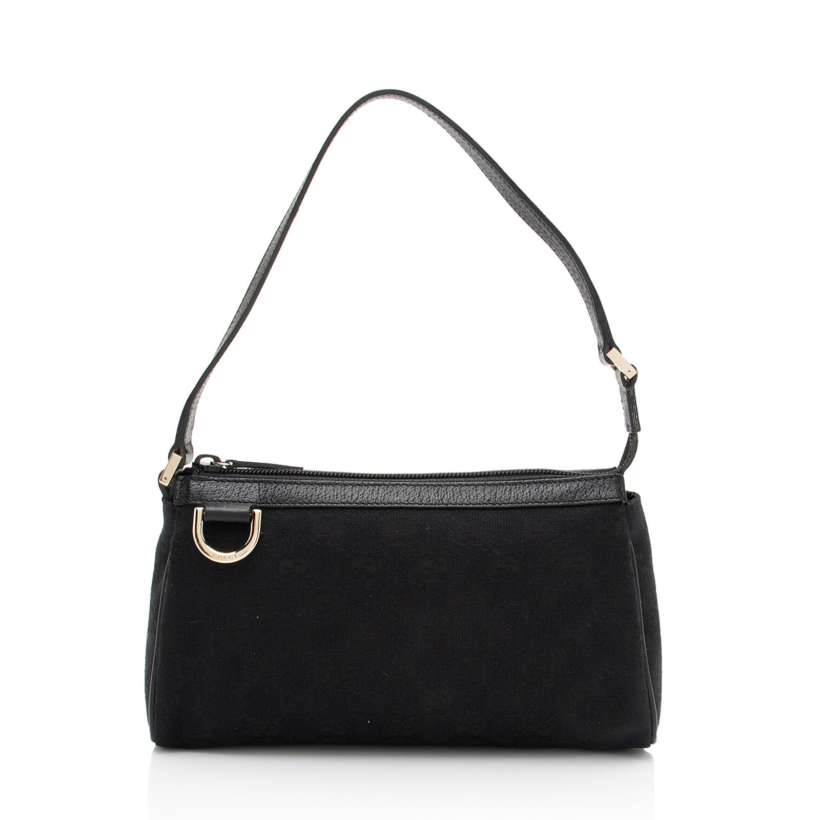 Gucci Vintage GG Canvas Abbey D Ring Pochette