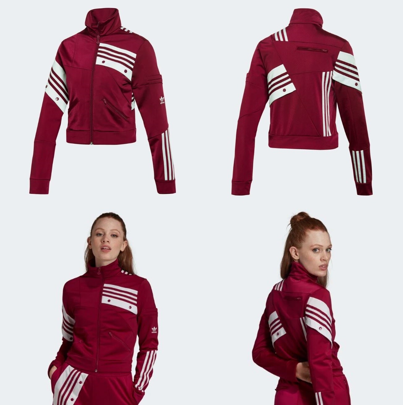 ADIDAS X DANIELLE CATHARI  WOMENS TRACK JACKET POWER BERRY GD2410 WOMENS XS