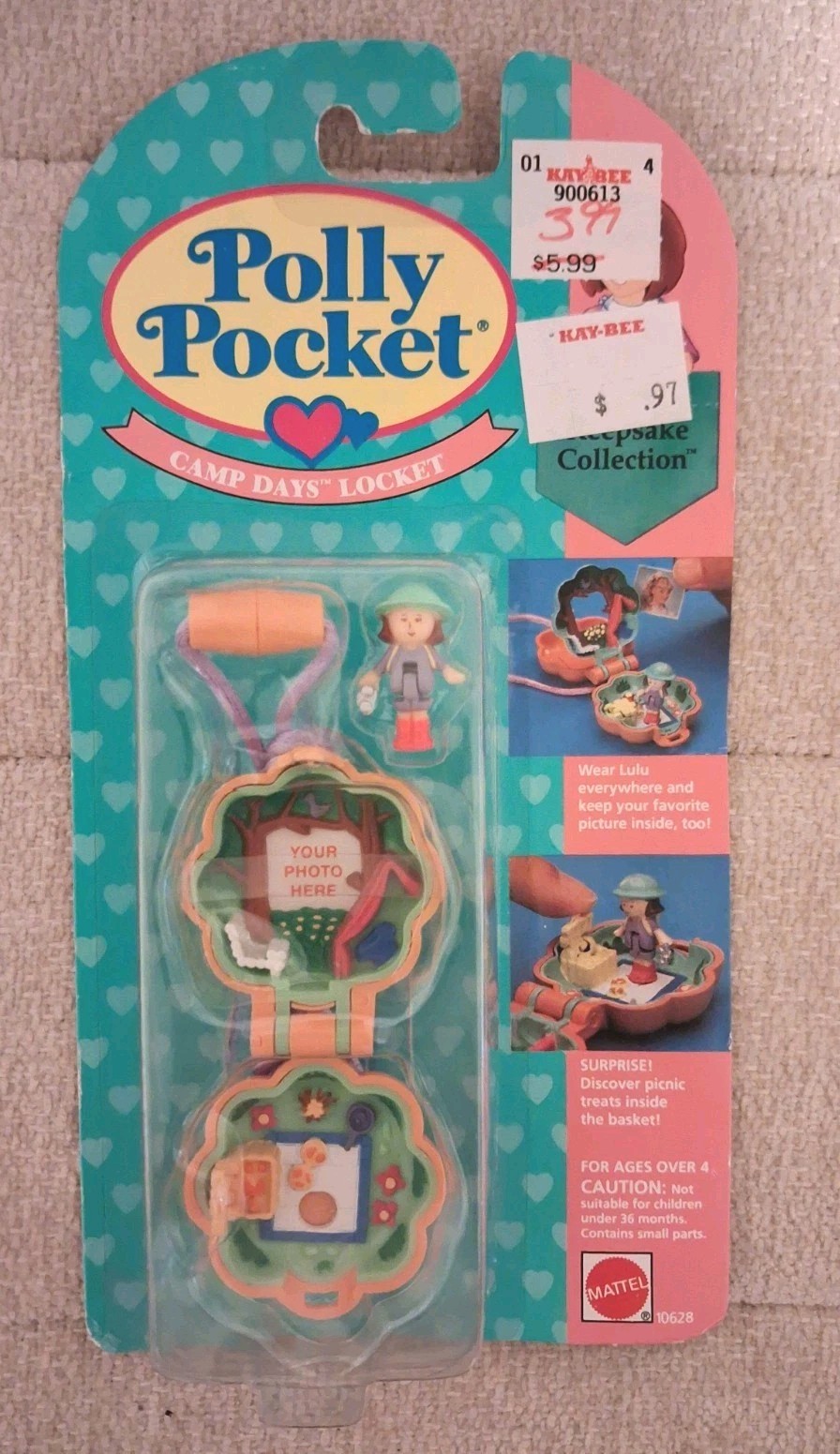 Polly Pocket 1993 Camp Days Locket Keepsake Collection Mattel Bluebird NIP
