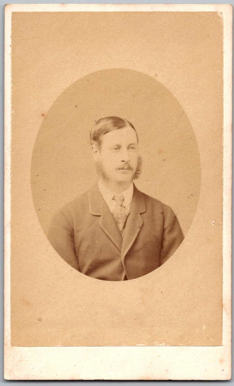 CDV Circa 1860s L. Suscipj Handsome Man In Suit Rome Italy