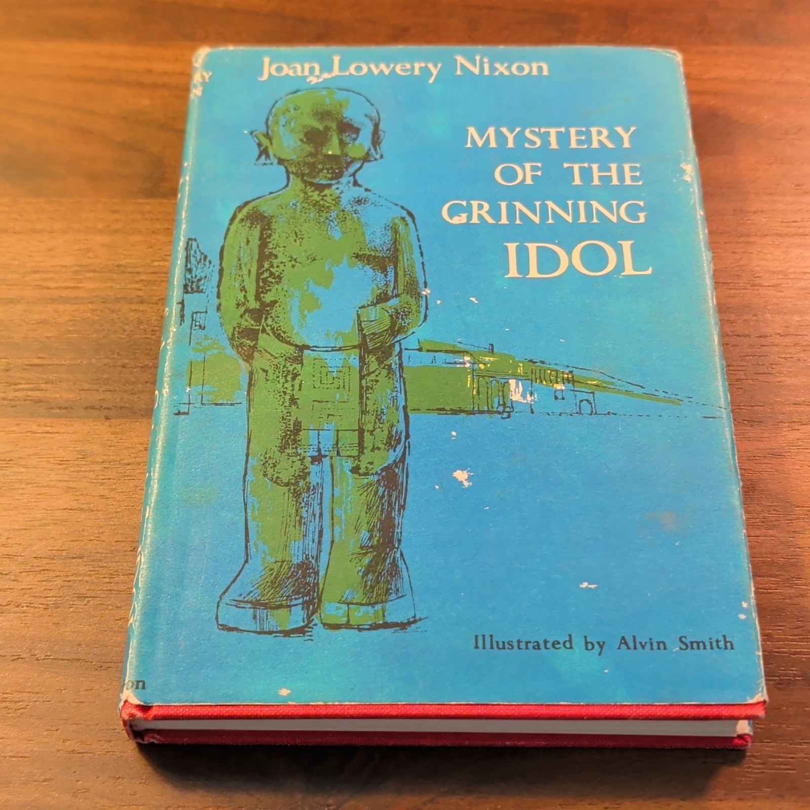 Joan Lowery Nixon SIGNED 1965 Mystery of the Grinning Idol 1st Ed DJ
