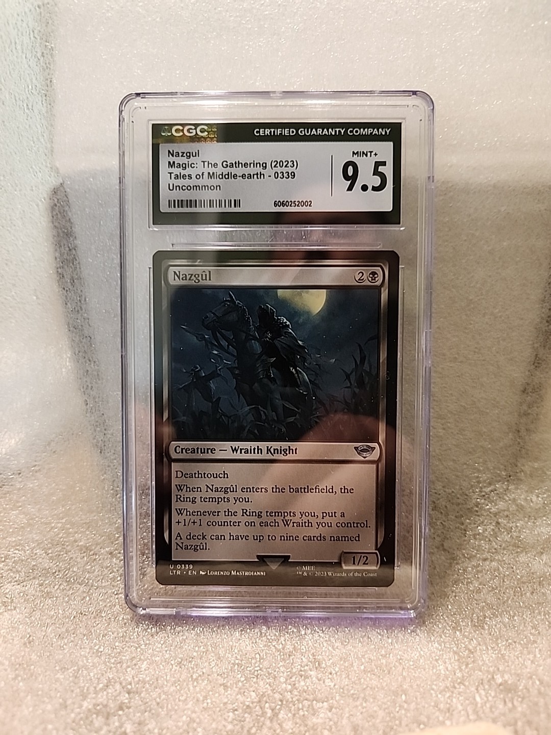 CGC 9.5 Nazgul 0339 MTG LOTR Uncommon Tales Of Middle-Earth Lord Of The Rings CGC 9.5 Nazgul 0339 MTG LOTR Uncommon Tales Of Middle-Earth Lord Of The Rings
