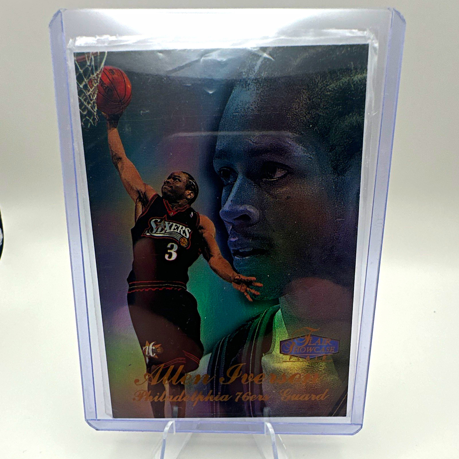 Fleer 1997-98 Flair Showcase Showtime Row 3 Allen Iverson #3 76ers Fleer 1997-98 Flair Showcase Showtime Row 3 Allen Iverson #3 76ers