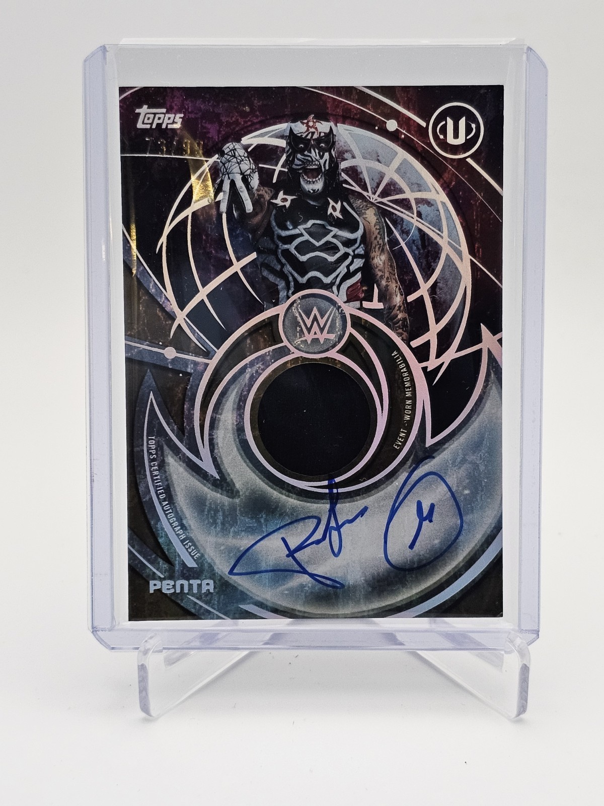 2026 Topps Universe WWE Penta Worldwide Relic Autographs /99 WRA-PA 2026 Topps Universe WWE Penta Worldwide Relic Autographs /99 WRA-PA
