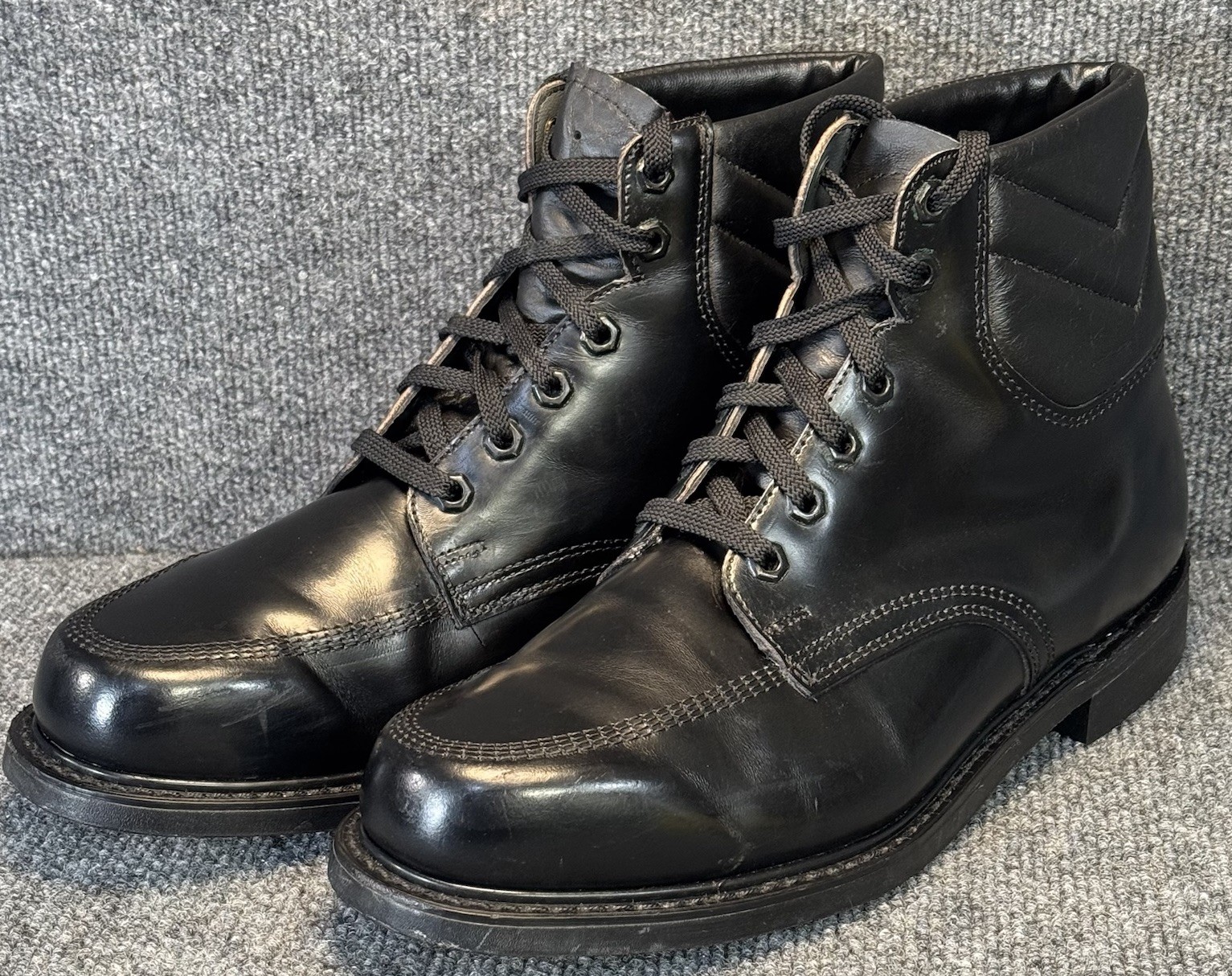 Vintage Knapp K31 Mens 10 D Black Leather 6” Work Boots Made in USA