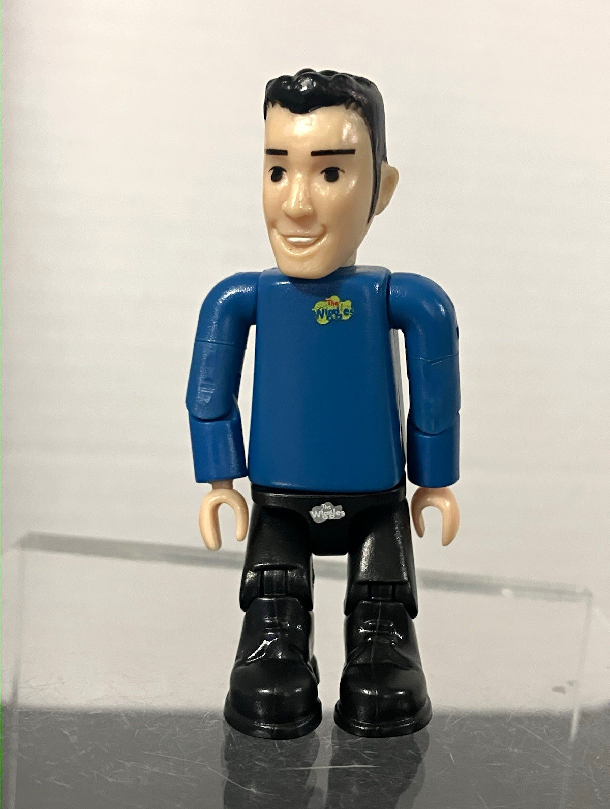 Vintage 2003 SMITI The Wiggles Anthony Figure Blue Shirt Blocky Articulated 3\ Vintage 2003 SMITI The Wiggles Anthony Figure Blue Shirt Blocky Articulated 3\