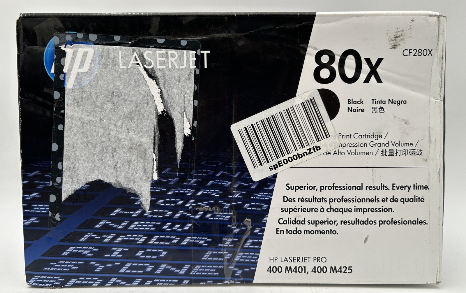 Genuine HP 80X CF280X Black High Yield Toner Cartridge Genuine HP 80X CF280X Black High Yield Toner Cartridge