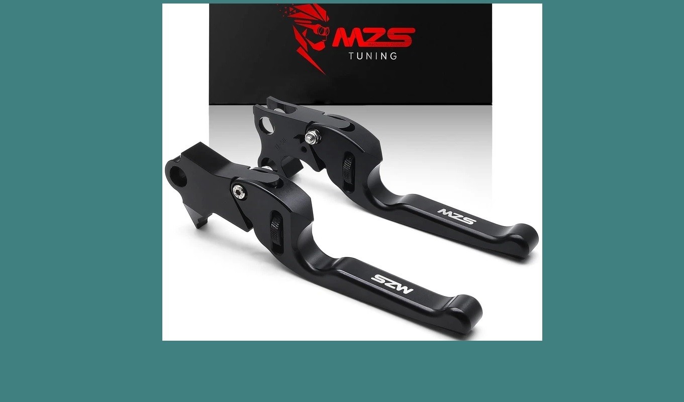 Mzs Black Motorcycle Clutch Brake Levers Wheel Adjustable Compatible Sportster