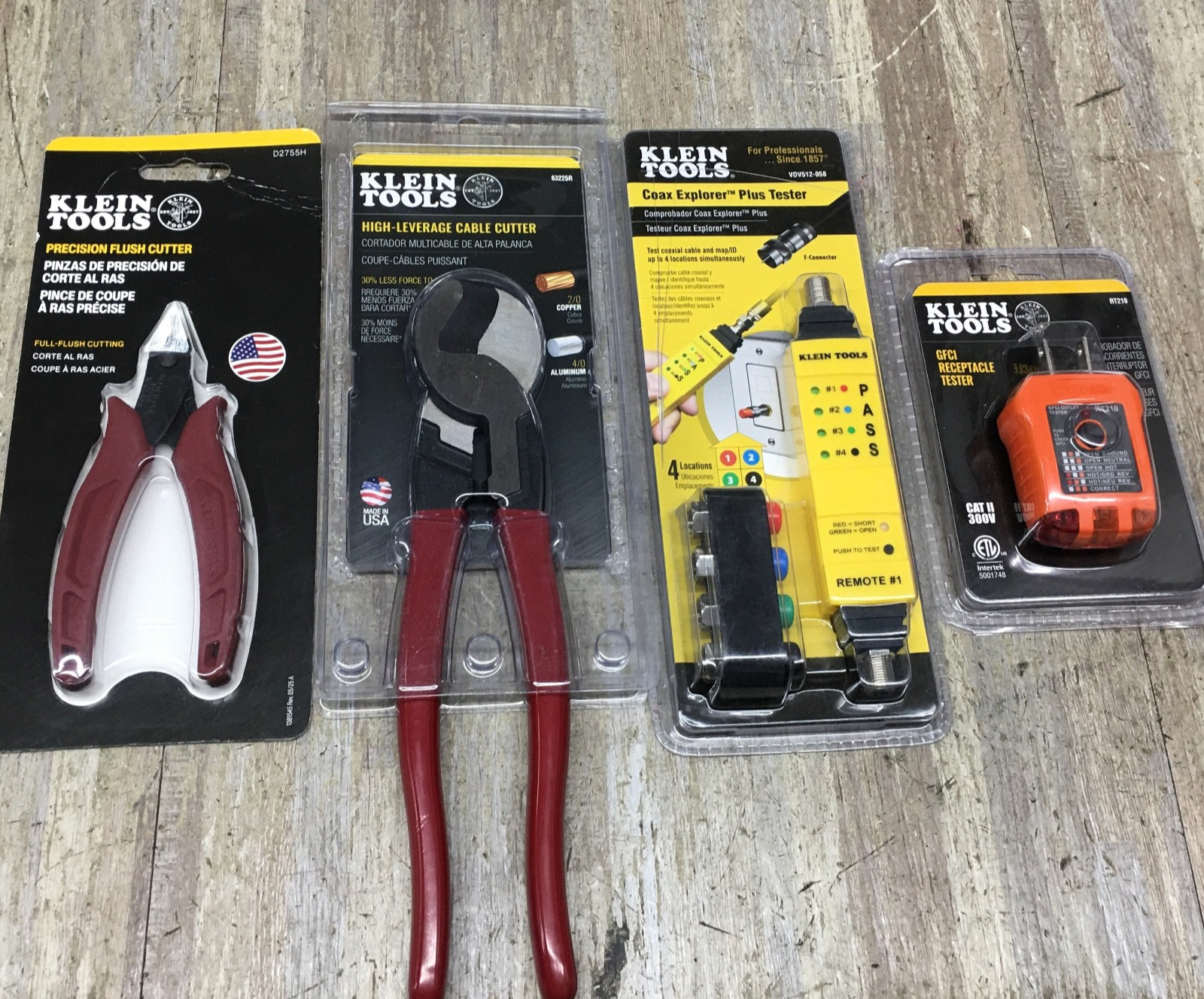 Lot Of 4 Klein Electricians Tools BRAND NEW.