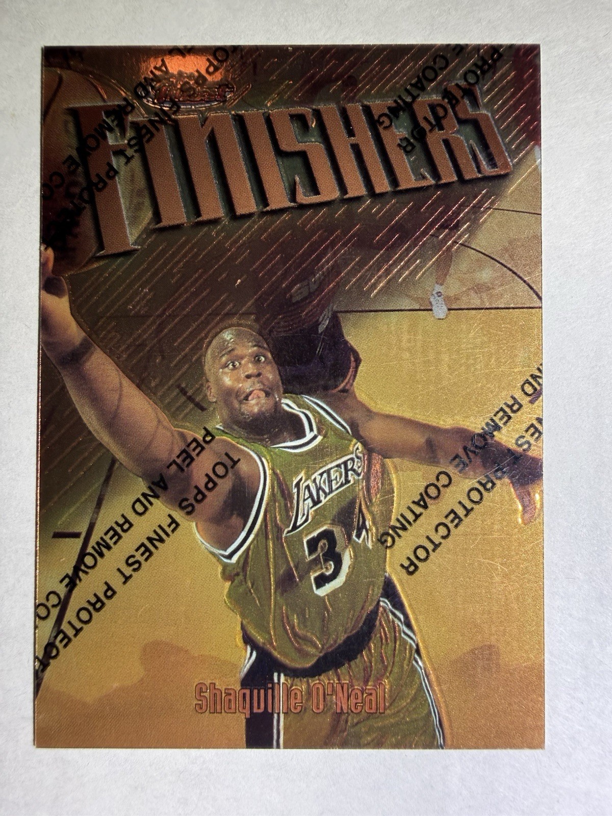 Topps 1996-97 Finest Finishers Shaquille O'Neal Lakers #50 HOF - RARE