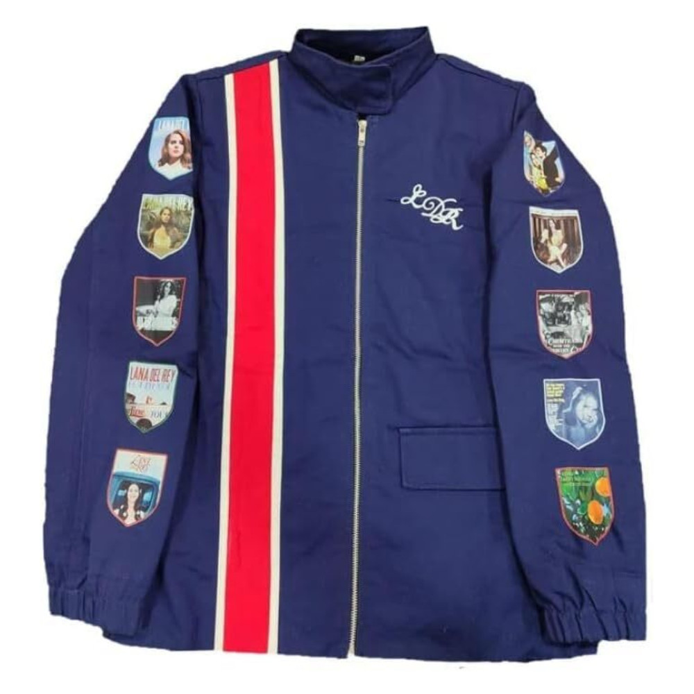 Lana Del Rey Racing Jacket With Patches Handmade All Sizes Women Men Retro Coat