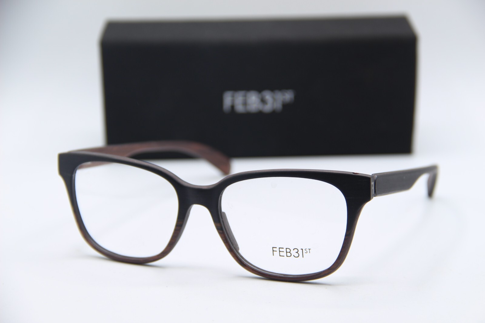 NEW FEB 31ST TERRY C031365H05 BLACK BROWN MATTE AUTHENTIC EYEGLASSES 53-16