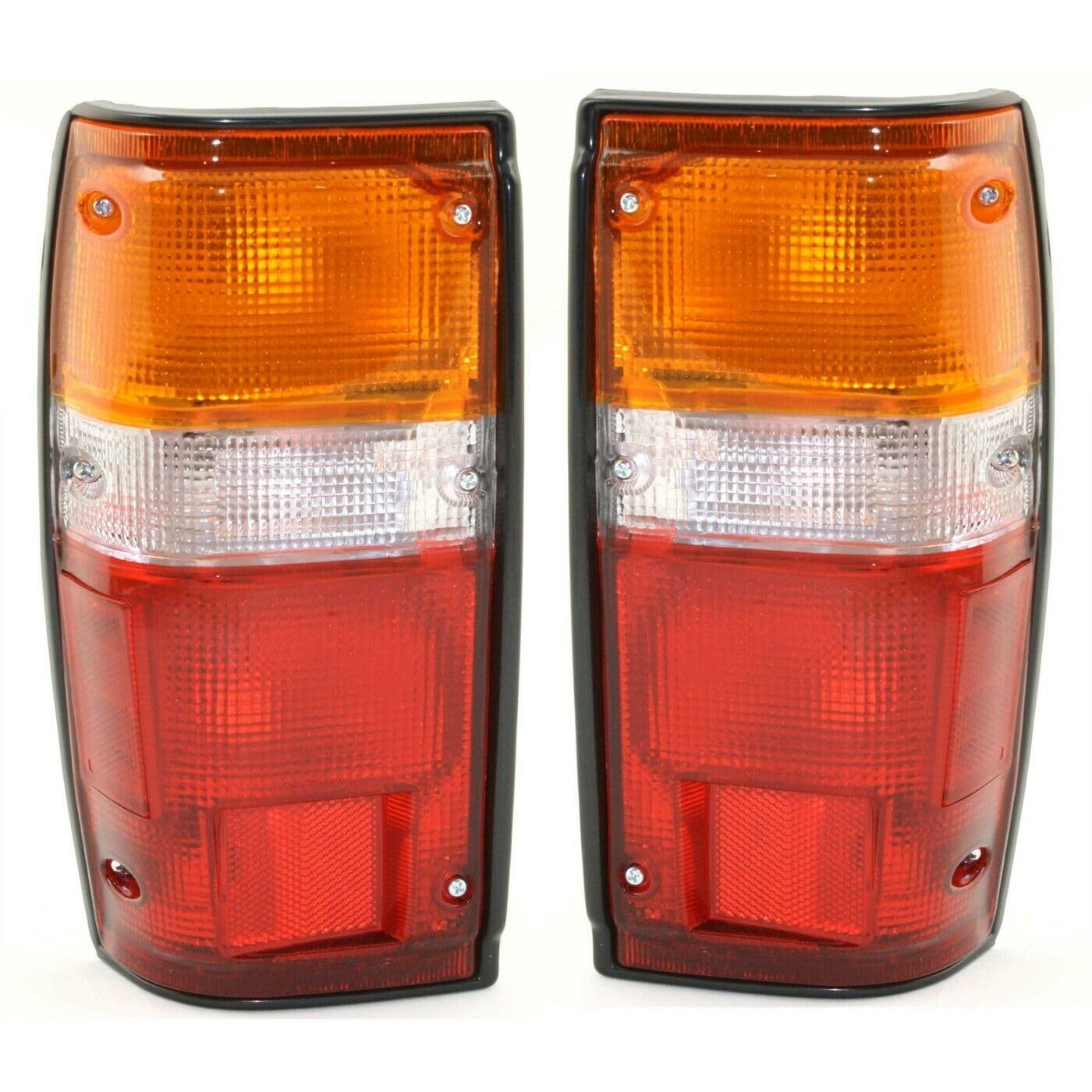 Tail Light Left Right Amber Clear Red Lens for Toyota Pickup 1984-1988 TO2800103