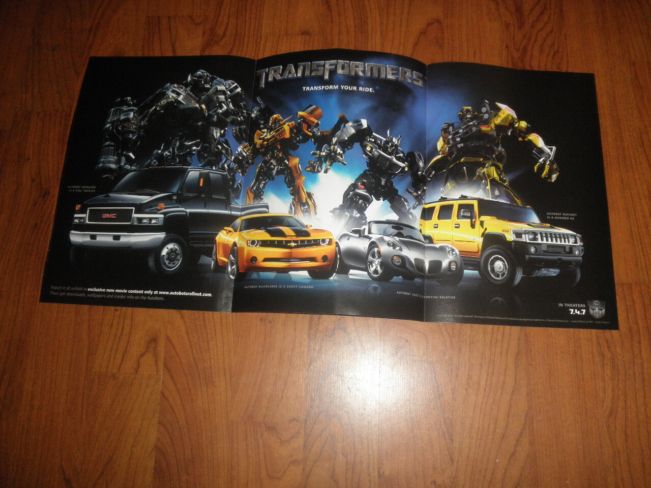 Vintage _ TRANSFORMERS Three Page Promo  AD-Both Sides-2007