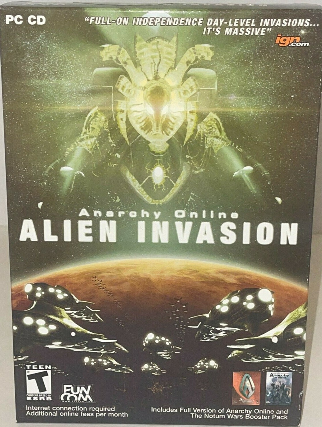 Anarchy Online Alien Invasion RPG PC Game MMO Rare NTSC Medium Box NEW