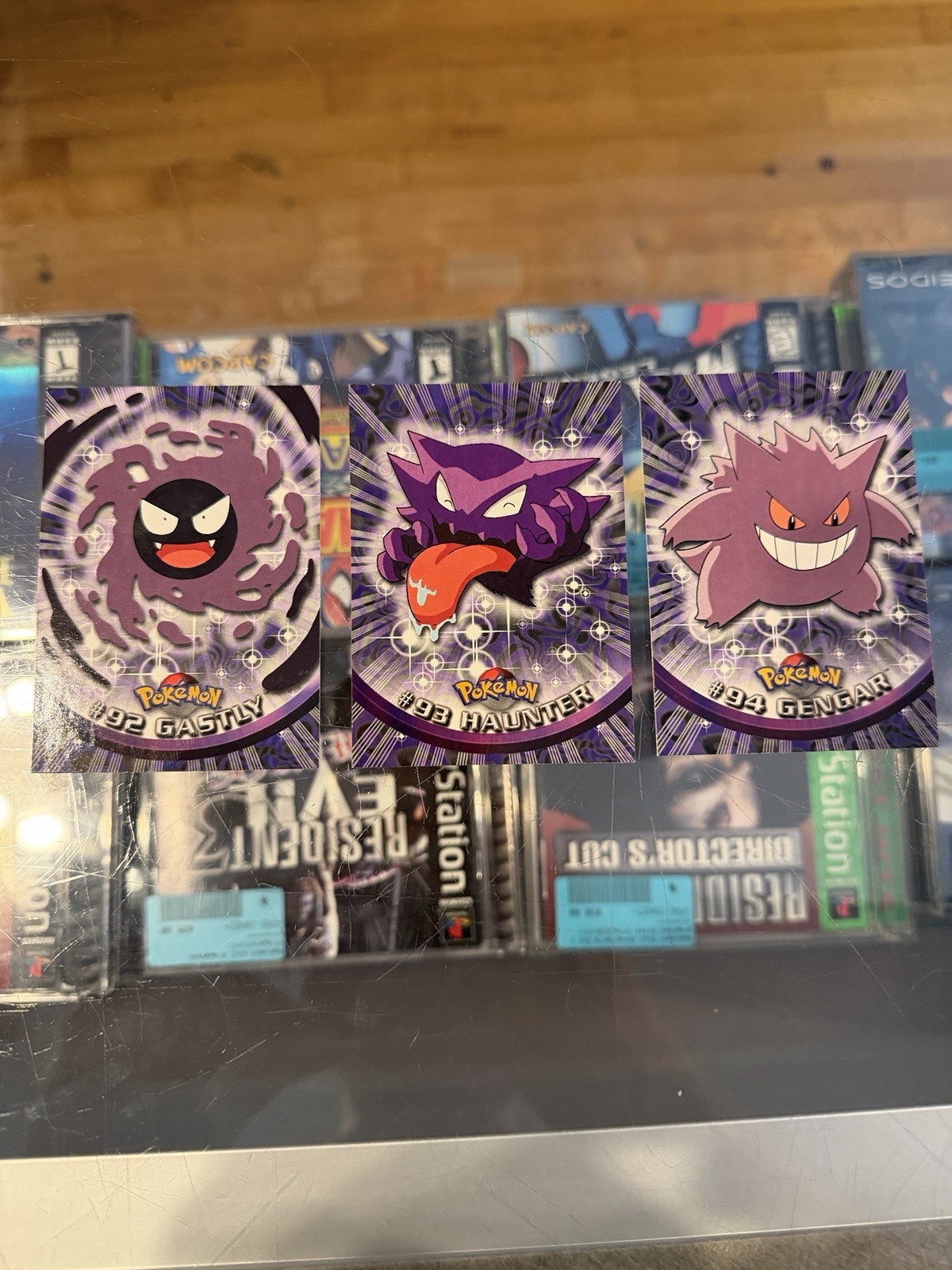 Pokemon Gengar Haunter Gastly Set Non-Holo Topps TV Animation Series 2 Pokemon Gengar Haunter Gastly Set Non-Holo Topps TV Animation Series 2