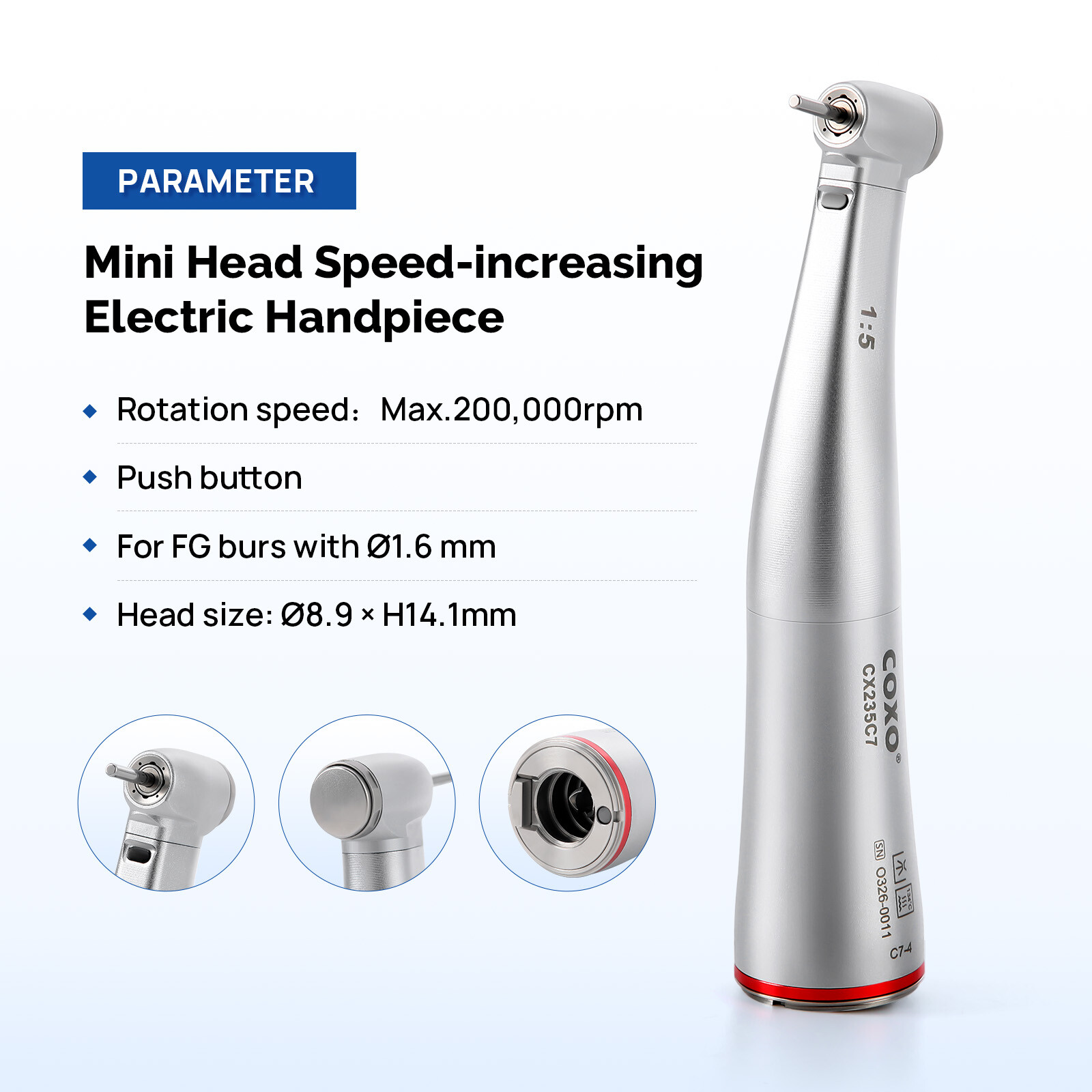 COXO Dental C PUMA Master LED Electric Motor & Endo Motor+1:5 & 6:1 Handpiece