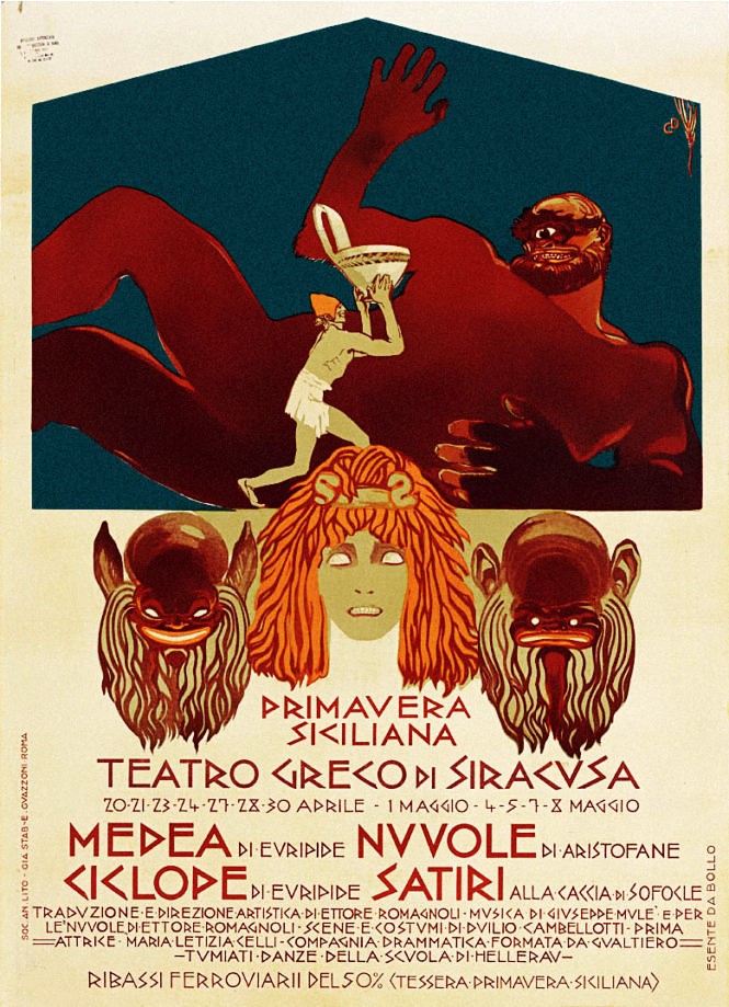 🌟 1920s Theatre Poster - Teatro Greco di Siracusa by Divito - 24x36” 🎭 - 🌟 1920s Theatre Poster - Teatro Greco di Siracusa by Divito - 24x36” 🎭 -