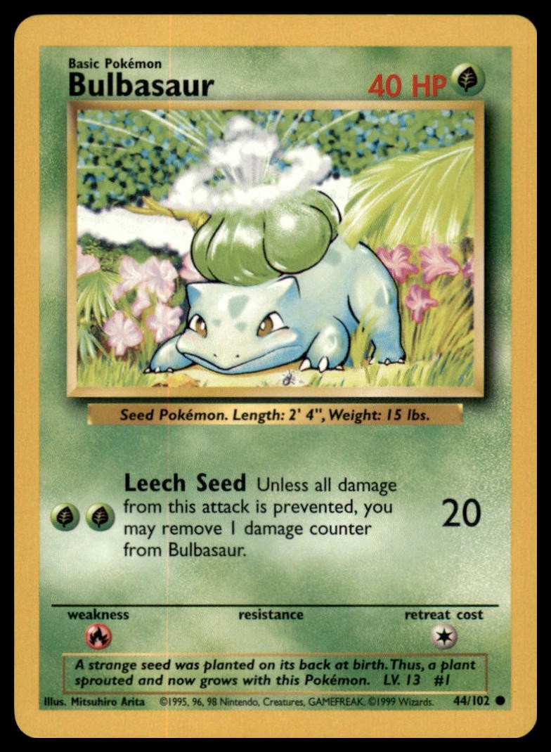 Base Set #044/102 Bulbasaur Base Set #044/102 Bulbasaur