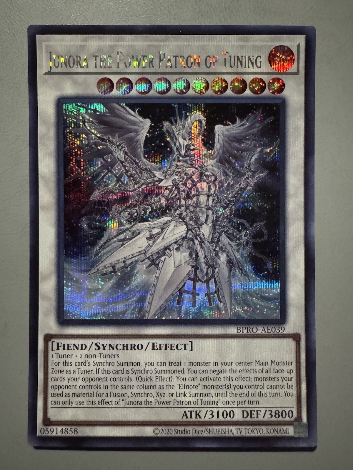 YUGIOH JUNORA THE POWER PATRON OF TUNING ASIA ENGLISH BPRO-AE039 SECRET RARE YUGIOH JUNORA THE POWER PATRON OF TUNING ASIA ENGLISH BPRO-AE039 SECRET RARE