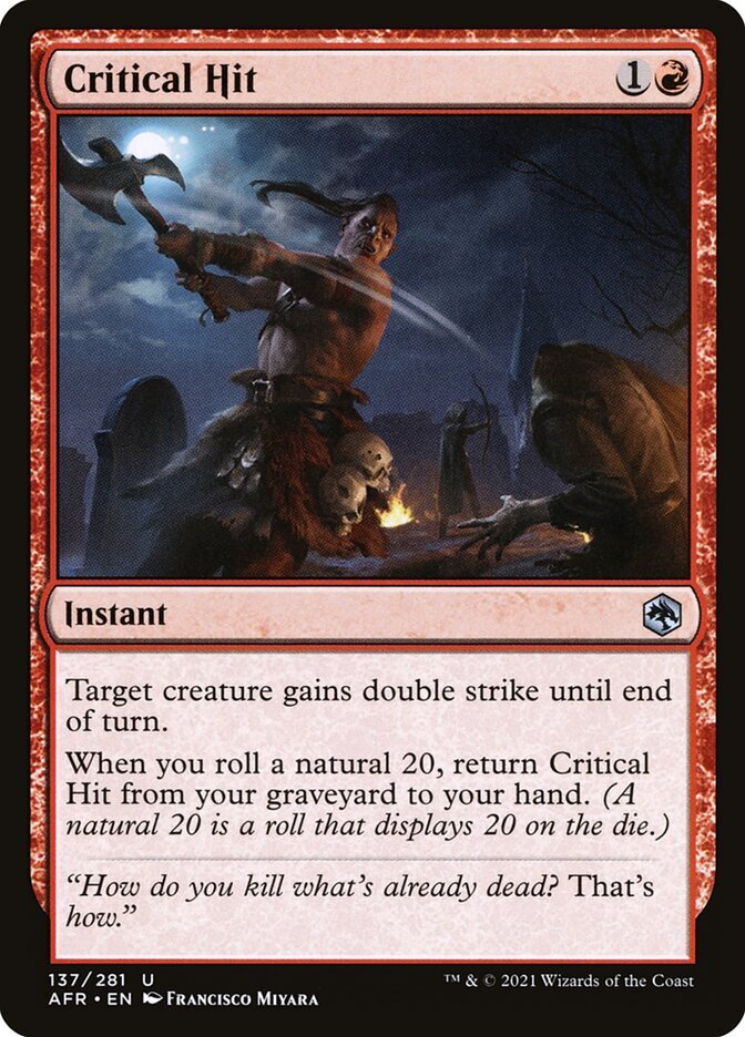 MTG Critical Hit (137/518) Adventures in the Forgotten Realms LP MTG Critical Hit (137/518) Adventures in the Forgotten Realms LP