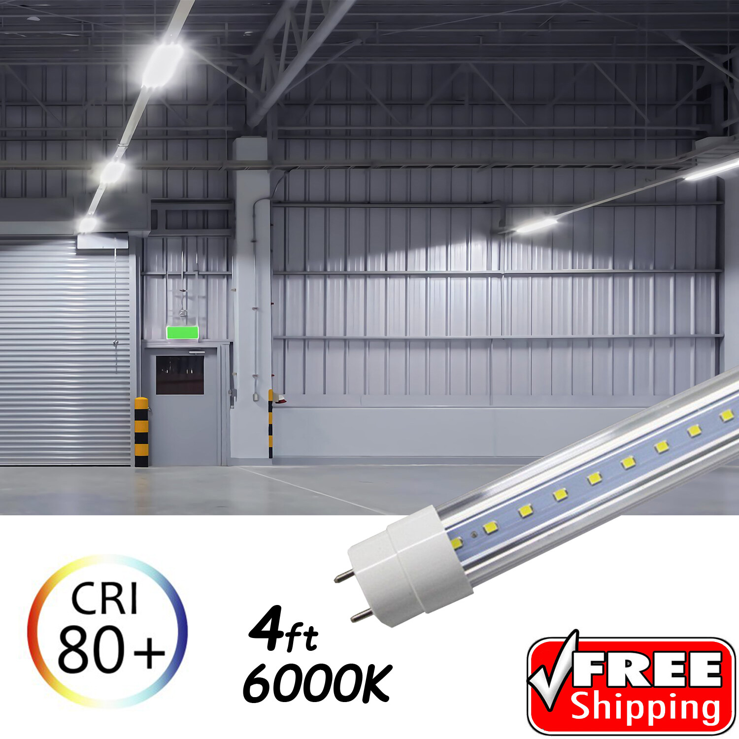 10-1000 PACK LED G13 4FT 4 Foot T8 Tube Light Bulbs 18W 6500K CLEAR LED Energy
