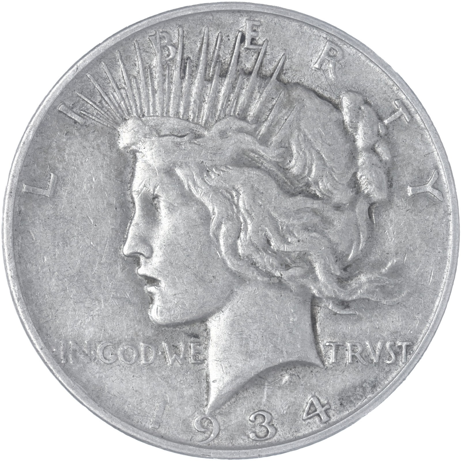 1934 D Peace Dollar Fine See Pics K052 1934 D Peace Dollar Fine See Pics K052