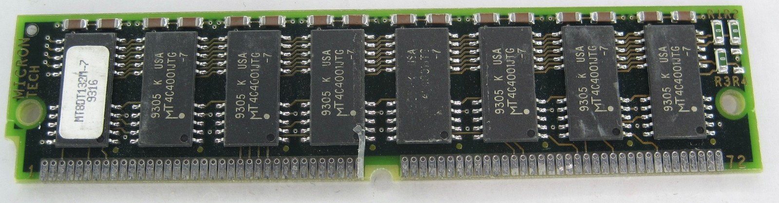 Micron Tech Vintage MT8DT132M-7 72-Pin Single In-Line Memory Module SIMM RAM Micron Tech Vintage MT8DT132M-7 72-Pin Single In-Line Memory Module SIMM RAM