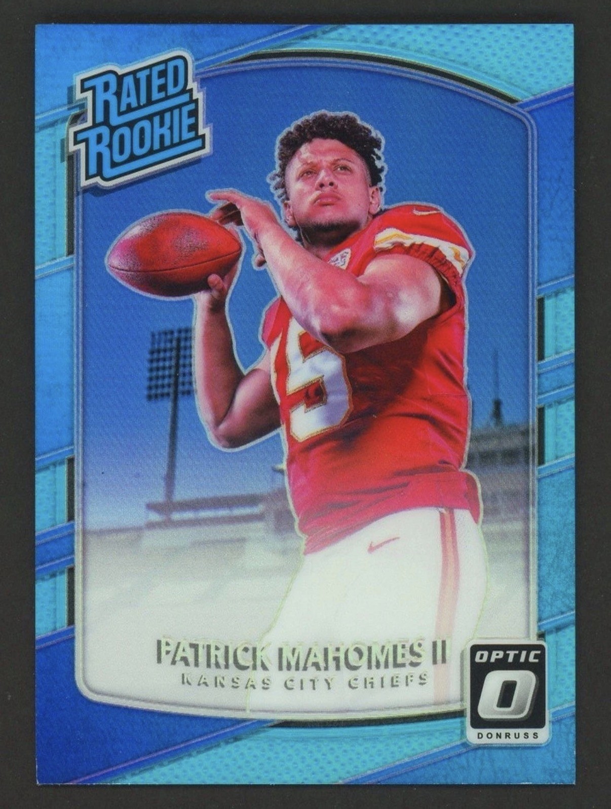 2017 Donruss Optic Aqua Prizm #177 Patrick Mahomes II RC Rookie 215/299 2017 Donruss Optic Aqua Prizm #177 Patrick Mahomes II RC Rookie 215/299