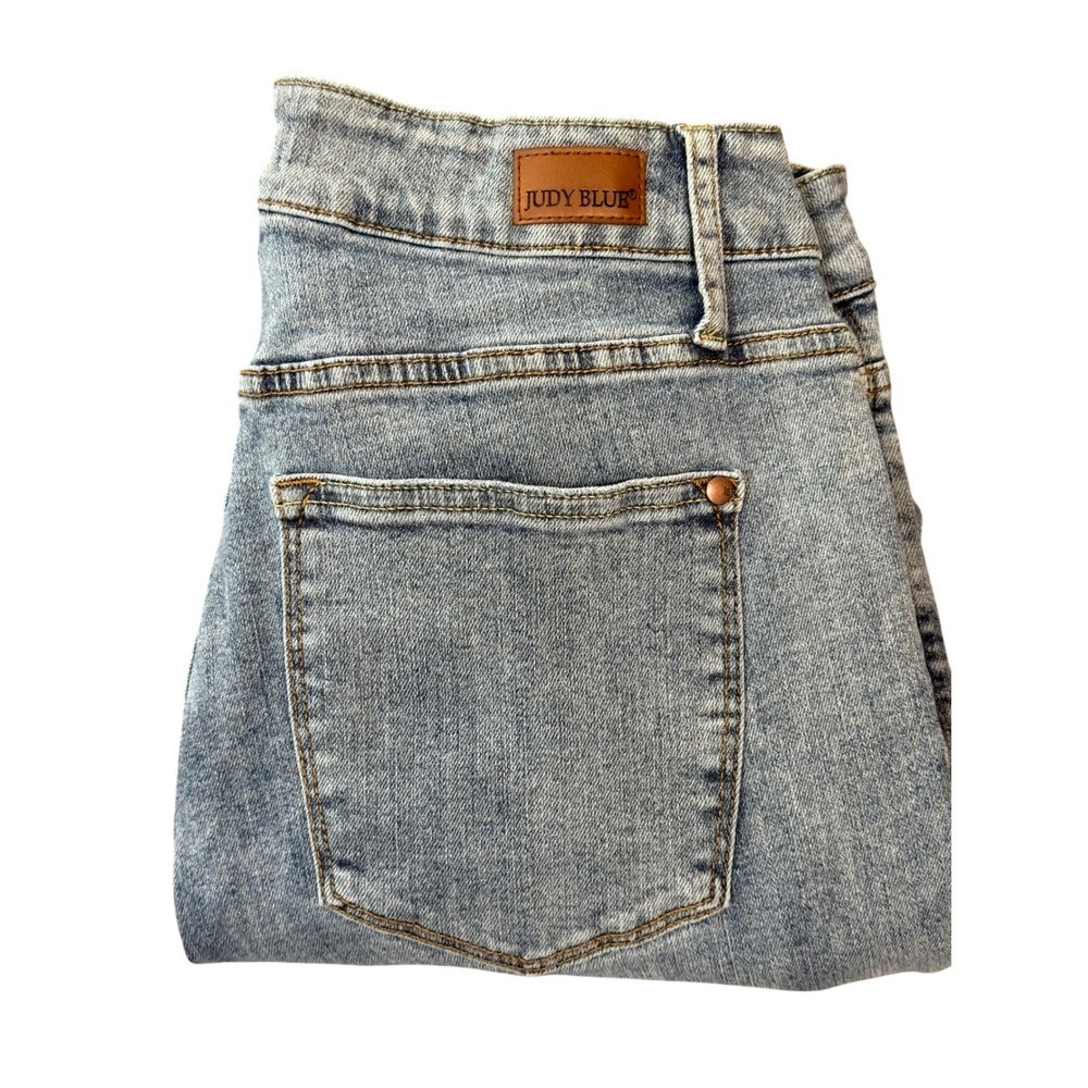 Judy Blue Boyfriend Jeans Womens 14W Light Blue Excellent High Stretch JB88337