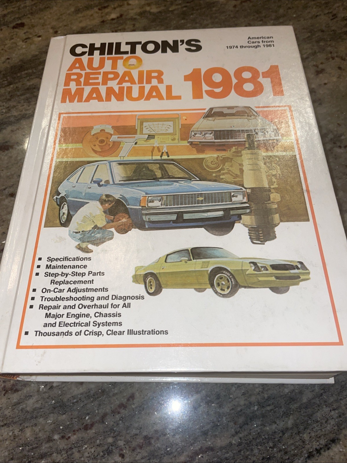 Chilton’s Auto Repair Manual 1981 American Cars 1974-1981 Vintage Repair Book
