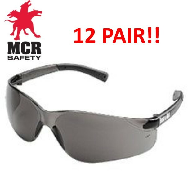 MCR CREWS BK112 BEARKAT GRAY LENS SAFETY GLASSES - 12 PAIR PACK
