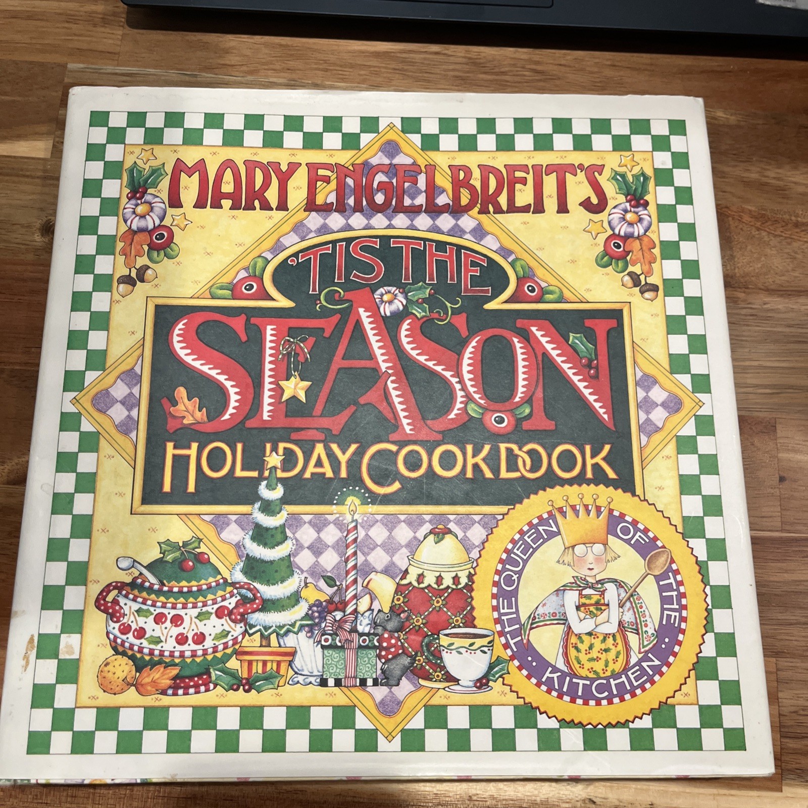 Mary Engelbreit\'s \'Tis The Season Holiday Cookbook Hardbound with Dust Jacket