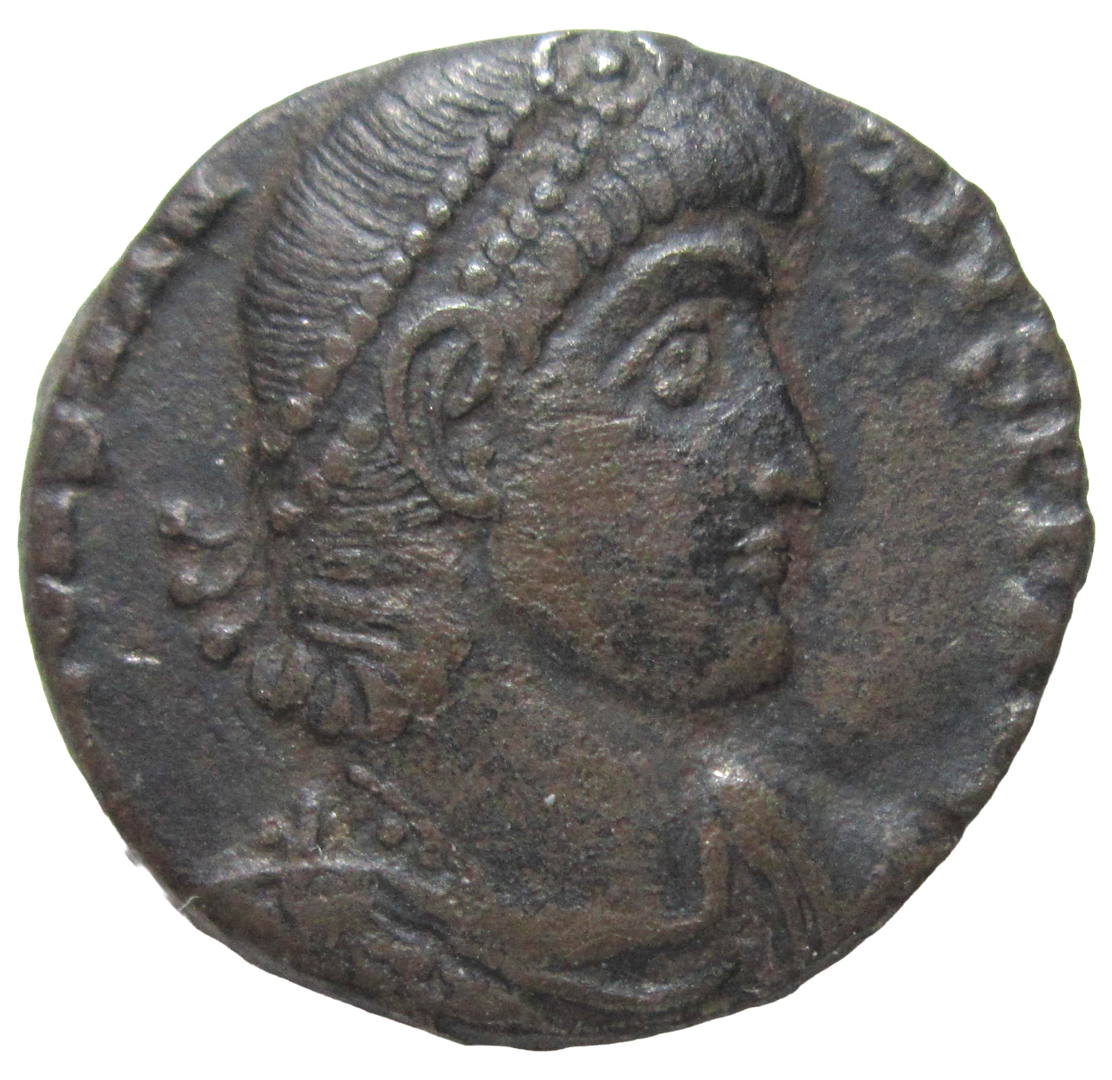 CONSTANTIUS II 337-361 AD. AE CENTENIONALIS. SOLDIER SPEARING FALLEN HORSEMAN.