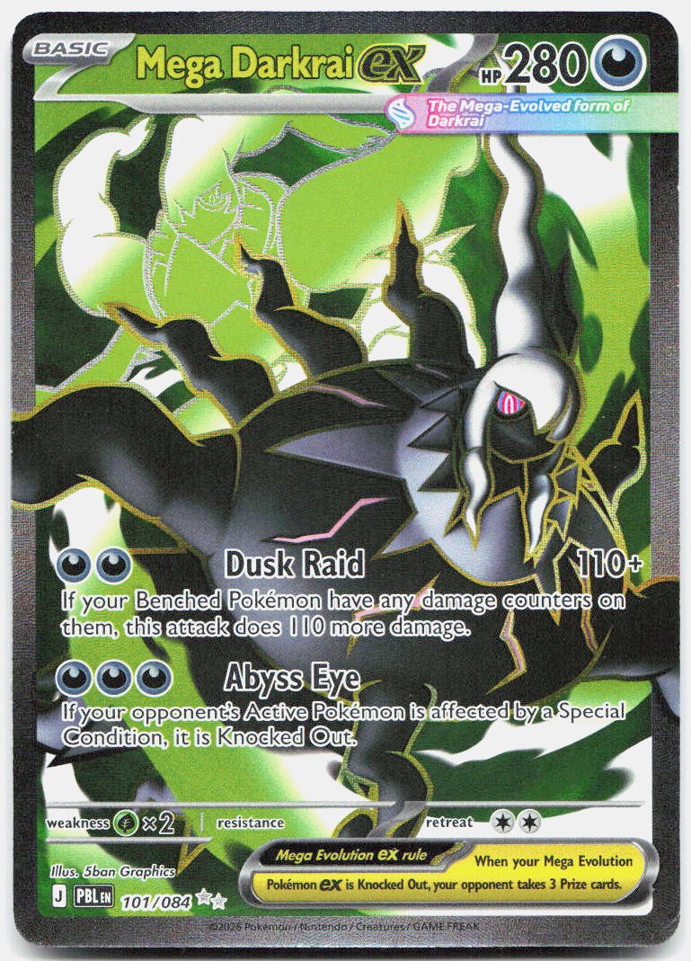 Holo Mega Darkrai ex Darkness 101/084 NM ME05: Pitch Black Holo Mega Darkrai ex Darkness 101/084 NM ME05: Pitch Black
