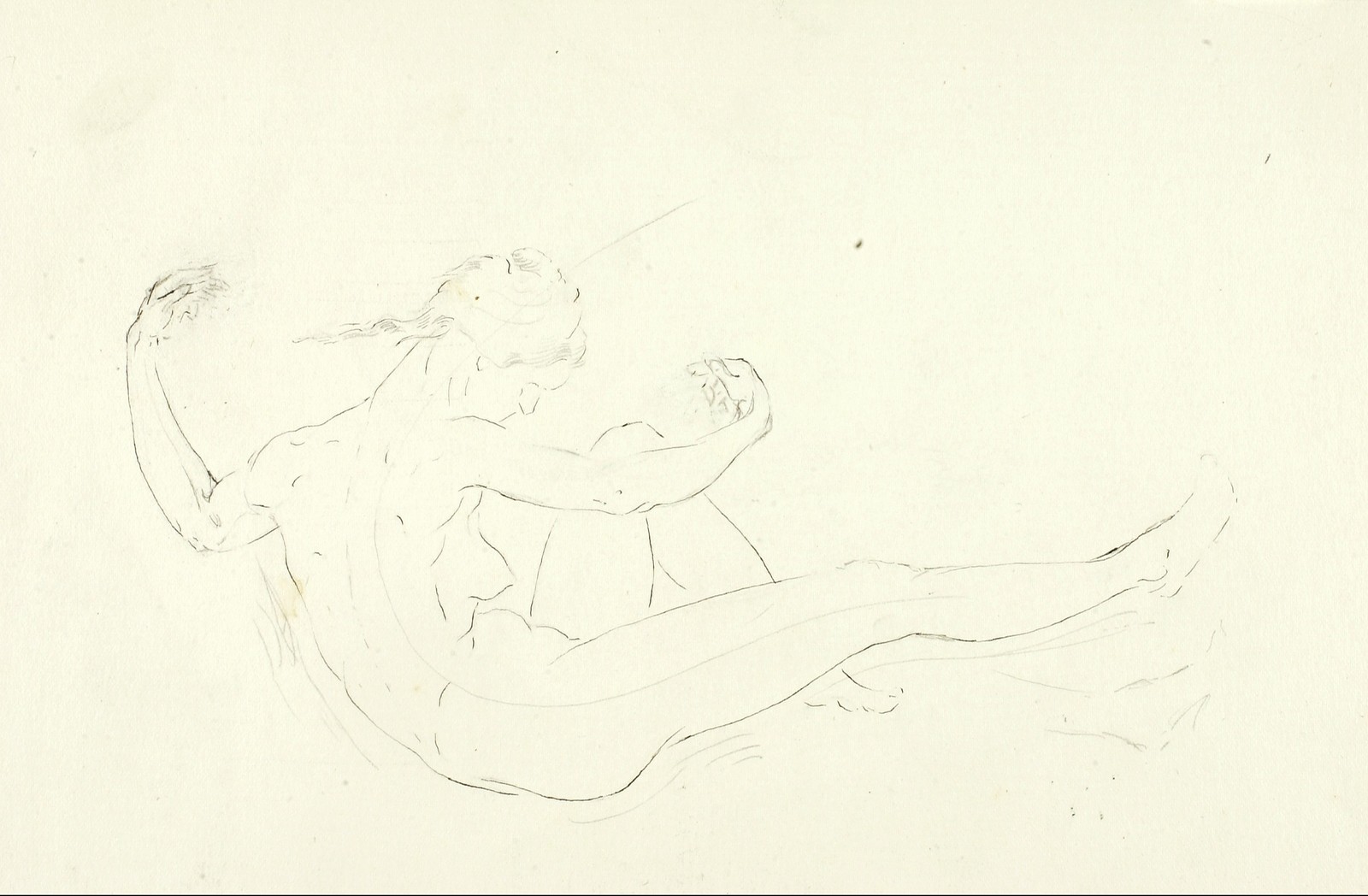 Solon H. Borglum Swimming Nude 1920s Vintage Art Photo Reprint Wall Art