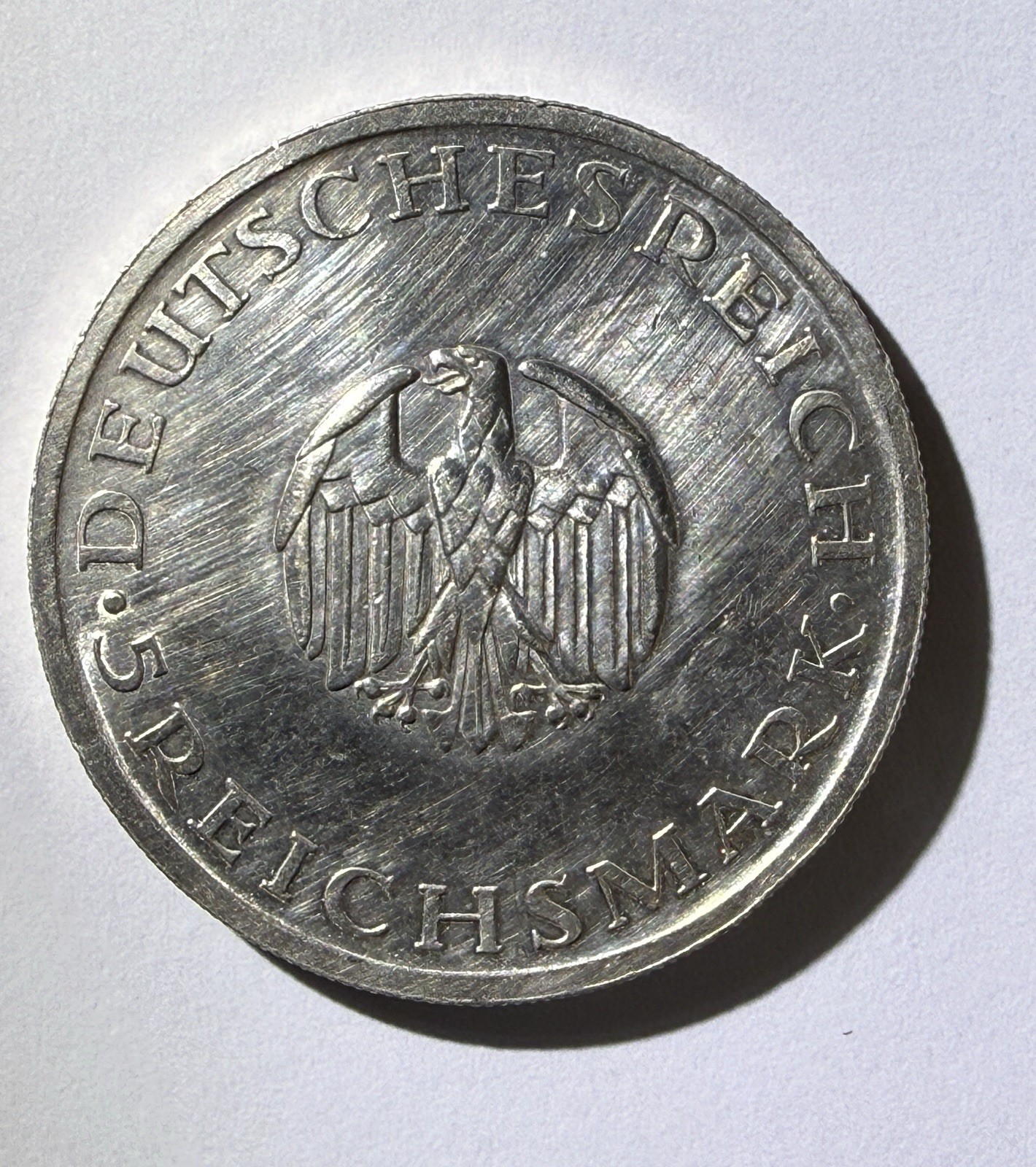 Proof Weimar Republic 5 reichsmark 1929 F, \ Proof Weimar Republic 5 reichsmark 1929 F, \