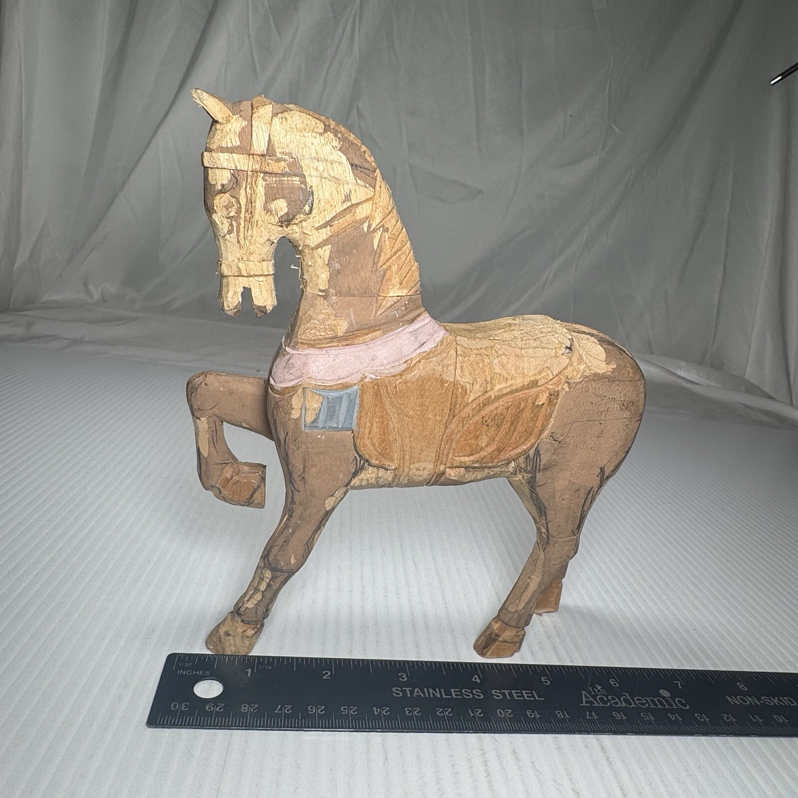 Folky Handcarved Horse/Donkey Wood Decorative Folky Handcarved Horse/Donkey Wood Decorative