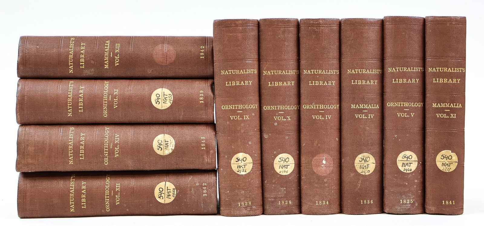 Sir William Jardine / THE NATURALIST'S LIBRARY 10 volumes 1st Edition 1836